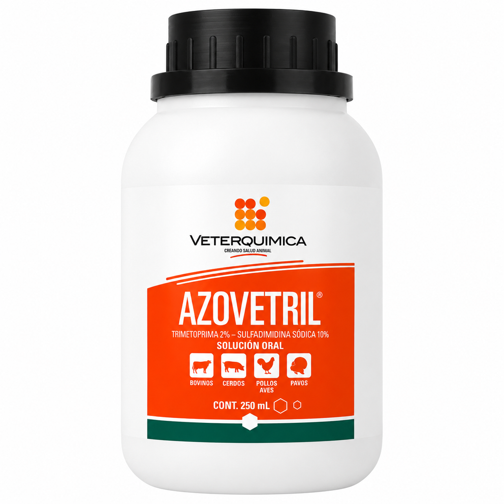Azovetril Solución Oral: Antibacteriano y Anticoccidial
