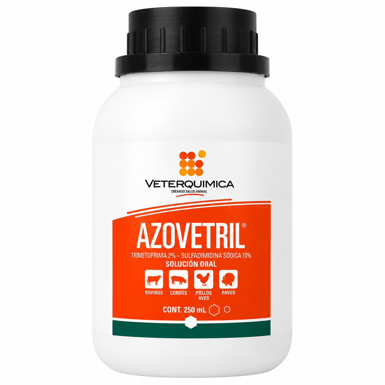 Azovetril Solución Oral: Antibacteriano y Anticoccidial