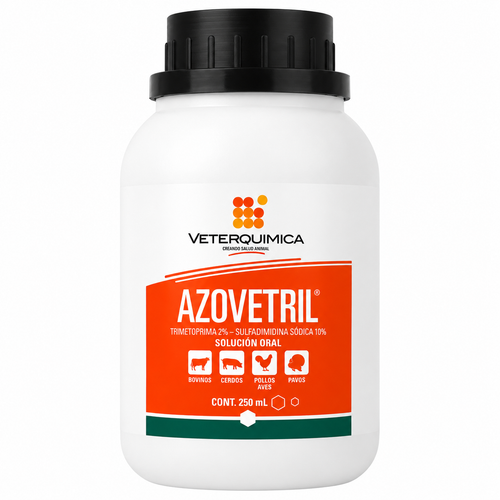Azovetril Solución Oral: Antibacteriano y Anticoccidial