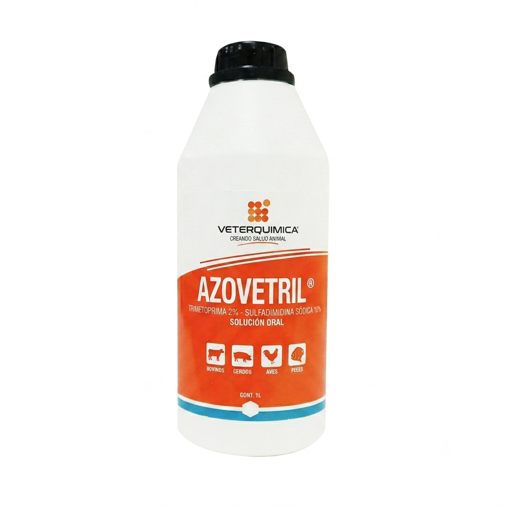 Azovetril Solución Oral: Antibacteriano y Anticoccidial