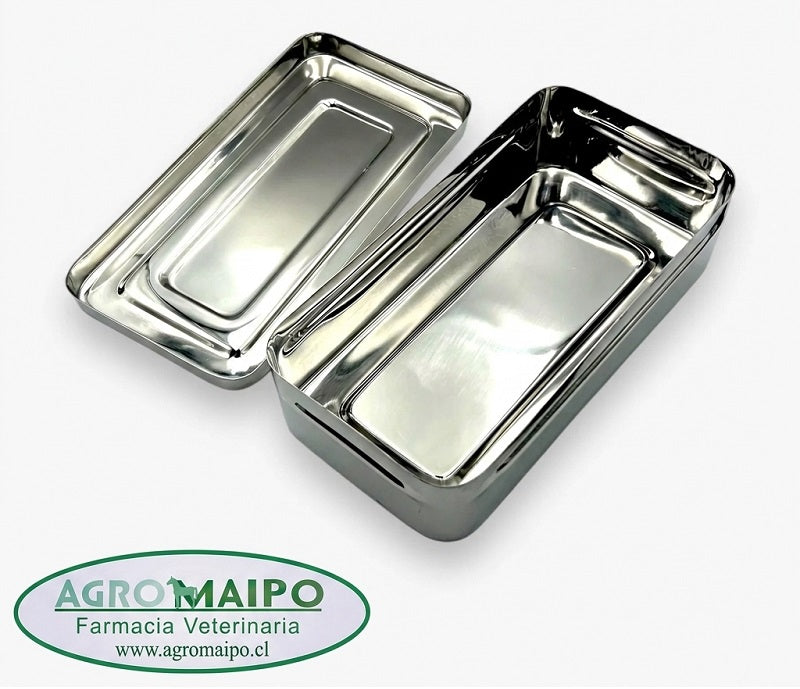 Caja Metálica Quirúrgica Veterinaria 20x10x4 cm