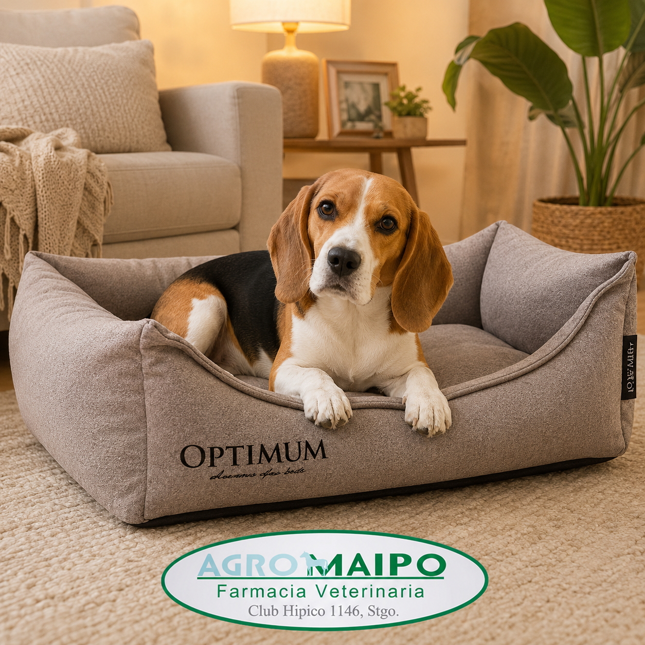 Cama para perros medianos y pequeños Optimum (70x 50 cms)