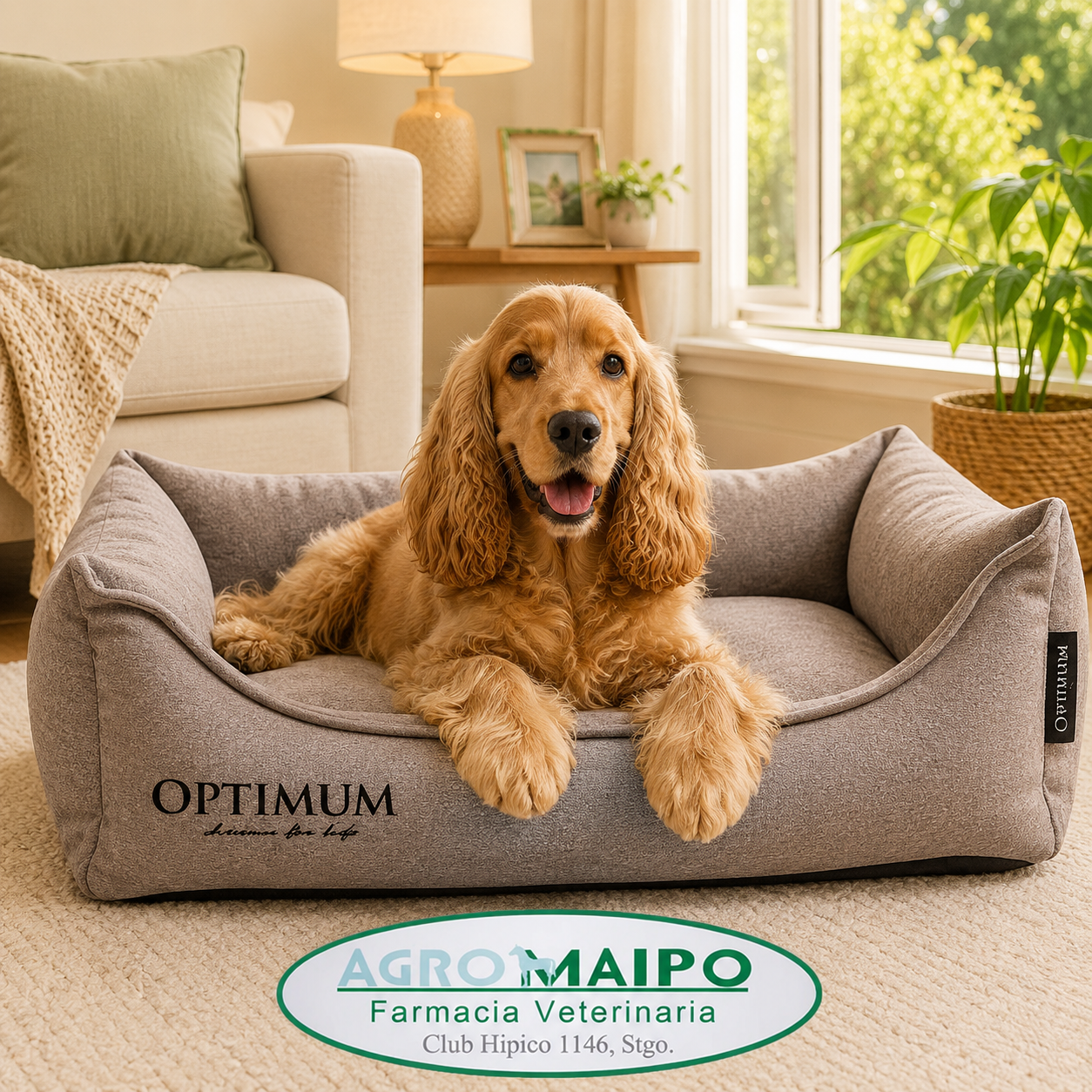 Cama para perros medianos y pequeños Optimum (70x 50 cms)