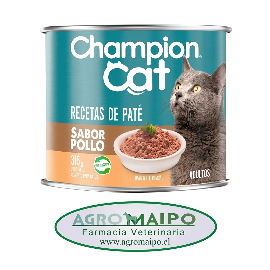Champion Cat Paté Pollo Adultos 315 g | Alimento Húmedo