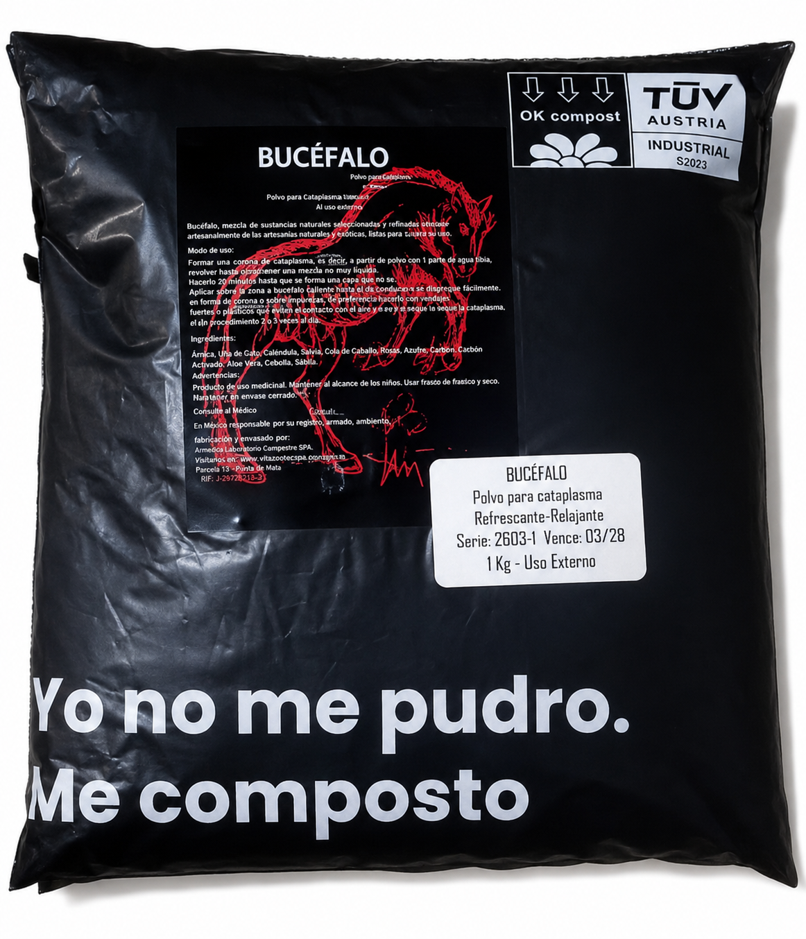 BUCEFALO, Polvo Antiflogístico 1 Kg para Equinos