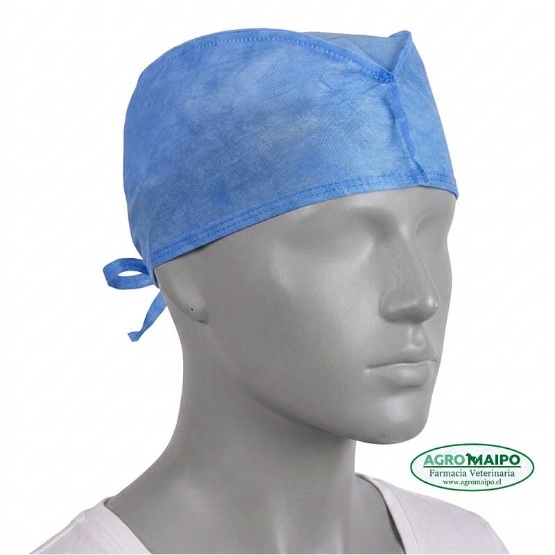 Gorro Cirujano Celeste con Tiras (100 unidades)