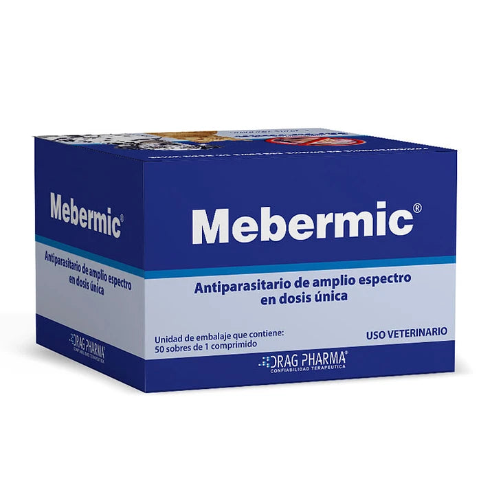 MEBERMIC CAJA 50 UNIDADES - ANTIPARASITARIO AMPLIO ESPECTRO