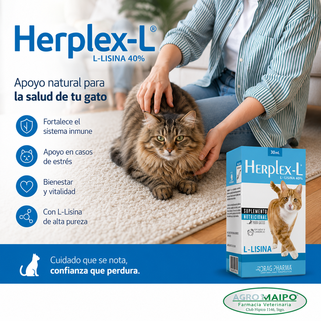 Herplex-L® L-Lisina para gatos, Suplemento veterinario