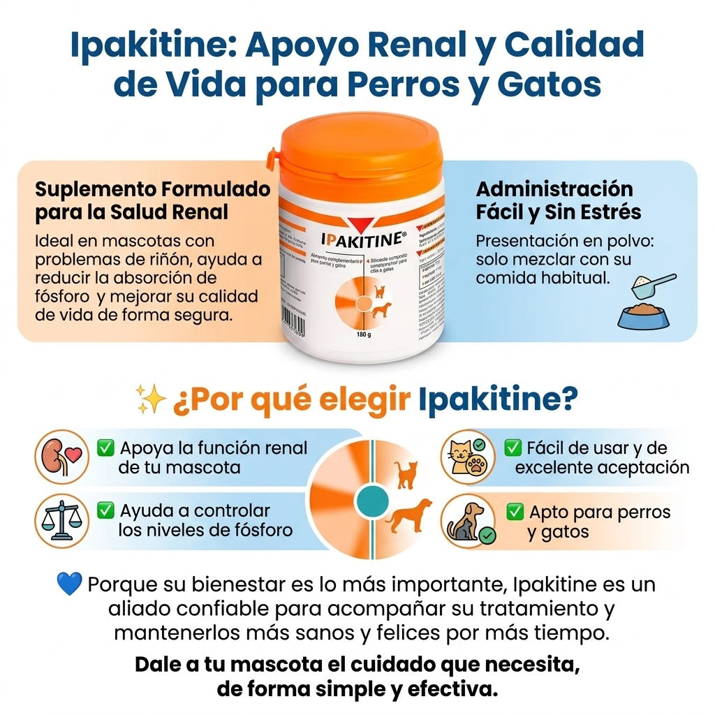 Ipakitine 180 grs – Cuidado renal para tu mascota