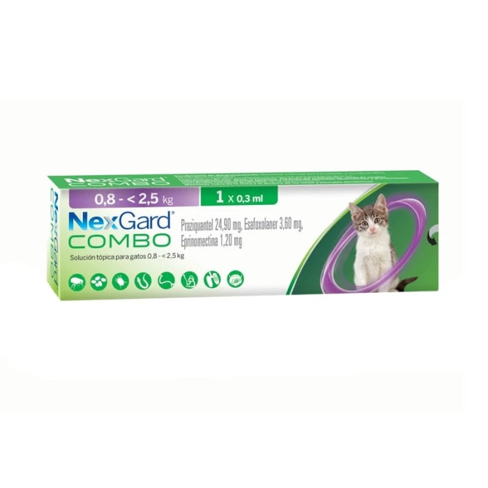 Nexgard Combo Gatos 0,8 a 2,5 kilos