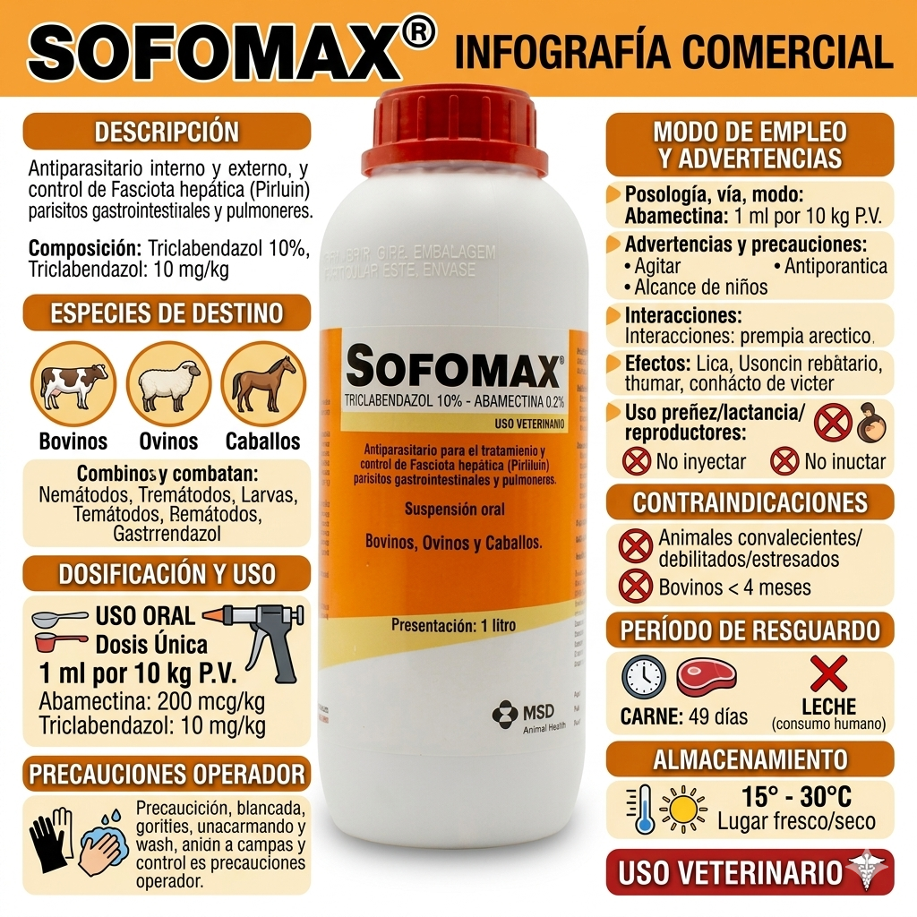 SOFOMAX Antiparasitario Bovinos Ovinos Caballos